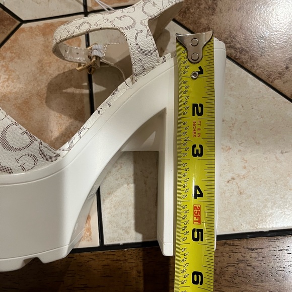 Guess Signature Logo Platform Heels. - Picture 8 of 8